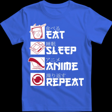 Createyou Eat, Sleep, Anime, Repeat - Gyermek - Királykék - XS