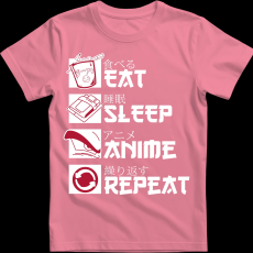 Createyou Eat, Sleep, Anime, Repeat - Gyermek - Pink - S