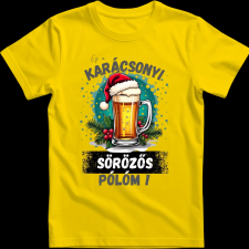 Createyou Ez a karácsonyi sörözős pólóm! - Férfi - Sárga - L férfi póló