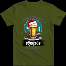Createyou Ez a karácsonyi sörözős pólóm! - Férfi - Sötétzöld - 3XL