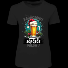 Createyou Ez a karácsonyi sörözős pólóm! - Női - Fekete - S női póló
