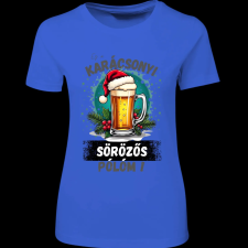 Createyou Ez a karácsonyi sörözős pólóm! - Női - Királykék - S női póló