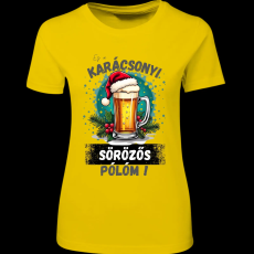 Createyou Ez a karácsonyi sörözős pólóm! - Női - Sárga - M