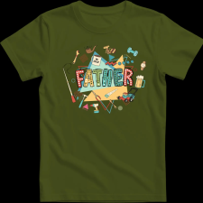 Createyou Father, mindent tud - Férfi , Sötétzöld , L férfi póló
