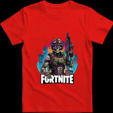 Createyou Fortnite egyedi póló 2 - Férfi - Piros - S