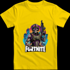 Createyou Fortnite egyedi póló 2 - Férfi - Sárga - L