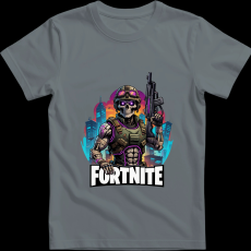 Createyou Fortnite egyedi póló 2 - Férfi - Szürke - 3XL