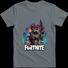 Createyou Fortnite egyedi póló 2 - Férfi - Szürke - M