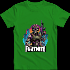 Createyou Fortnite egyedi póló 2 - Férfi - Zöld - M