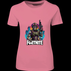 Createyou Fortnite egyedi póló 2 - Női - Pink - M