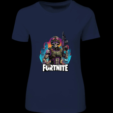 Createyou Fortnite egyedi póló 2 - Női - Sötétkék - L