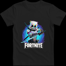 Createyou Fortnite egyedi póló 3 - Férfi - Fekete - 3XL