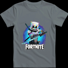 Createyou Fortnite egyedi póló 3 - Férfi - Szürke - 2XL