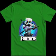 Createyou Fortnite egyedi póló 3 - Férfi - Zöld - M