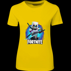 Createyou Fortnite egyedi póló 3 - Női - Sárga - S