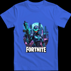 Createyou Fortnite egyedi póló 4 - Férfi - Királykék - M