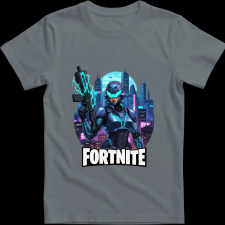 Createyou Fortnite egyedi póló 4 - Férfi - Szürke - 2XL férfi póló