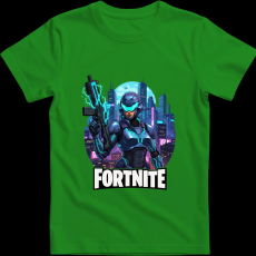 Createyou Fortnite egyedi póló 4 - Férfi - Zöld - S