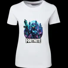 Createyou Fortnite egyedi póló 4 - Női - Fehér - 2XL