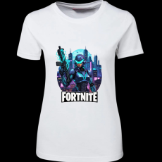 Createyou Fortnite egyedi póló 4 - Női - Fehér - L