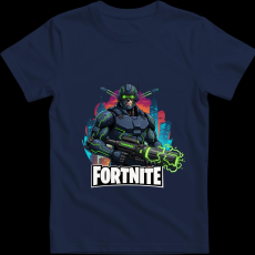 Createyou Fortnite egyedi póló 6 - Férfi - Sötétkék - M