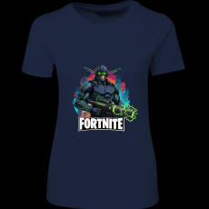 Createyou Fortnite egyedi póló 6 - Női - Sötétkék - 2XL