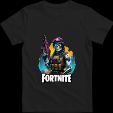 Createyou Fortnite egyedi póló - Férfi - Fekete - 3XL