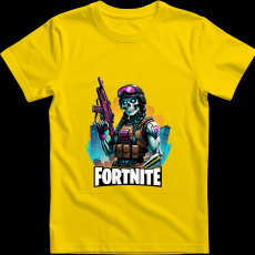 Createyou Fortnite egyedi póló - Férfi - Sárga - 2XL