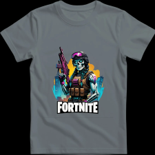 Createyou Fortnite egyedi póló - Férfi - Szürke - S férfi póló