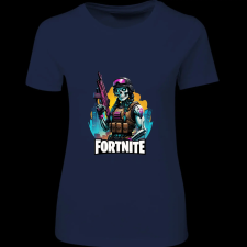 Createyou Fortnite egyedi póló - Női - Sötétkék - 2XL női póló