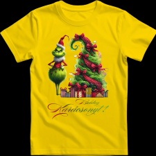 Createyou Grinch,Boldog Karácsonyt! - Férfi - Sárga - S férfi póló