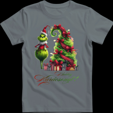 Createyou Grinch,Boldog Karácsonyt! - Férfi - Szürke - XL