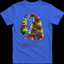 Createyou Grinch,Boldog Karácsonyt! - Gyermek - Királykék - XS gyerek póló