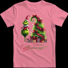 Createyou Grinch,Boldog Karácsonyt! - Gyermek - Pink - L gyerek póló