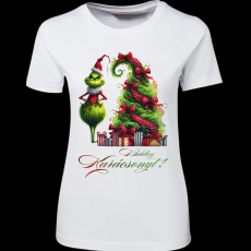 Createyou Grinch,Boldog Karácsonyt! - Női - Fehér - XL