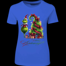 Createyou Grinch,Boldog Karácsonyt! - Női - Királykék - XL