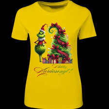 Createyou Grinch,Boldog Karácsonyt! - Női - Sárga - S női póló