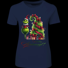 Createyou Grinch,Boldog Karácsonyt! - Női - Sötétkék - S