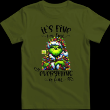 Createyou Grinch - Gyermek - Sötétzöld - XL gyerek póló