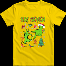 Createyou Grinch six seven - Férfi - Sárga - S férfi póló
