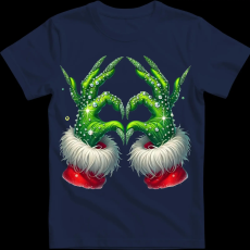 Createyou Grincs szív - Férfi - Sötétkék - 2XL