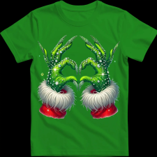 Createyou Grincs szív - Férfi - Zöld - XL férfi póló