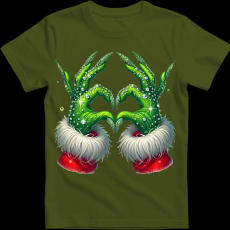 Createyou Grincs szív - Gyermek - Sötétzöld - XS