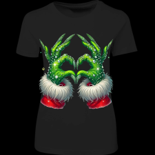 Createyou Grincs szív - Női - Fekete - S női póló