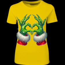 Createyou Grincs szív - Női - Sárga - 2XL női póló