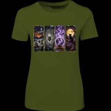 Createyou Halloween...pók - Női , Sötétzöld , 2XL női póló