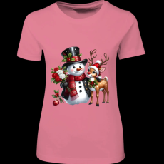 Createyou Hóember szarvassal - Női - Pink - 2XL