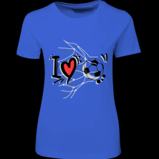 Createyou I love foci - Női , Királykék , 2XL