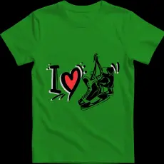 Createyou I love Hockey - Gyermek , Zöld , S
