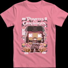 Createyou Jack Sparrow Pirates Of The Caribbean - Férfi - Pink - 3XL férfi póló